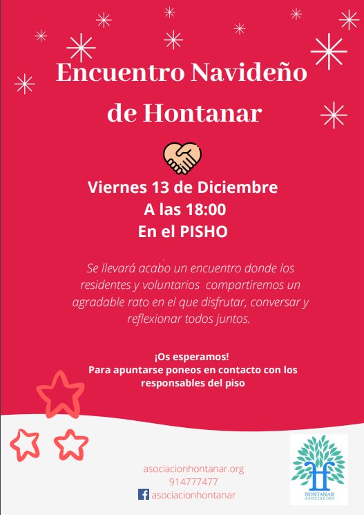 Cartel encuentro Navidad Hontanar 2019